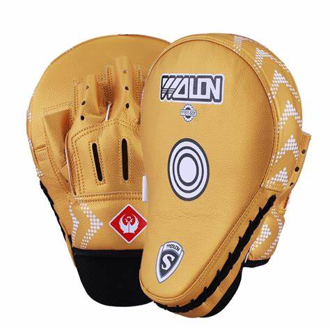 Wolon Martial Arts Adult Training Boxing MMA 2X Leather Palm Punching Mitts WS